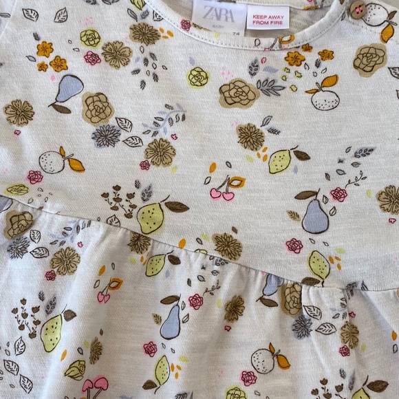 Zara Baby 6-9M Fruit & Flower Short-Sleeve Tee - Picture 4 of 7